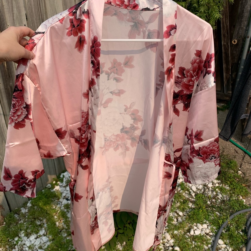 Beautiful silky mauve robe